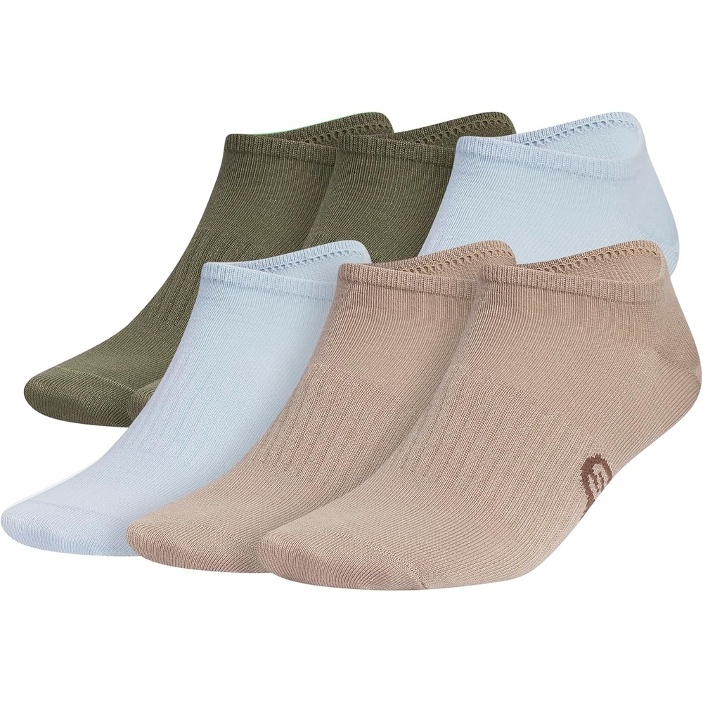 image:imageadidas Mens Superlite No Show Socks 6 Pairs Lightweight amp BreathableClassicOlive Strata GreenWonder BlueChalky Brown