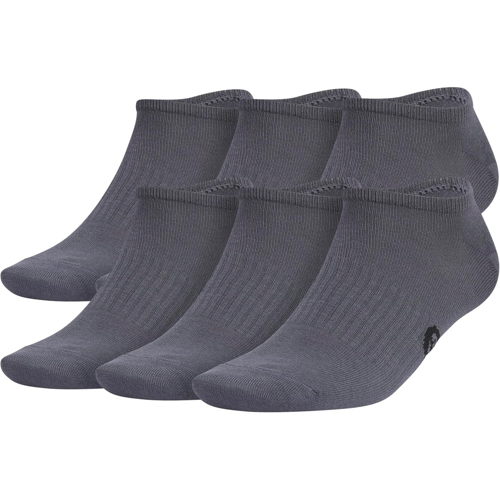 image:imageadidas Mens Superlite No Show Socks 6 Pairs Lightweight amp BreathableClassicWhiteBlackOnix Grey