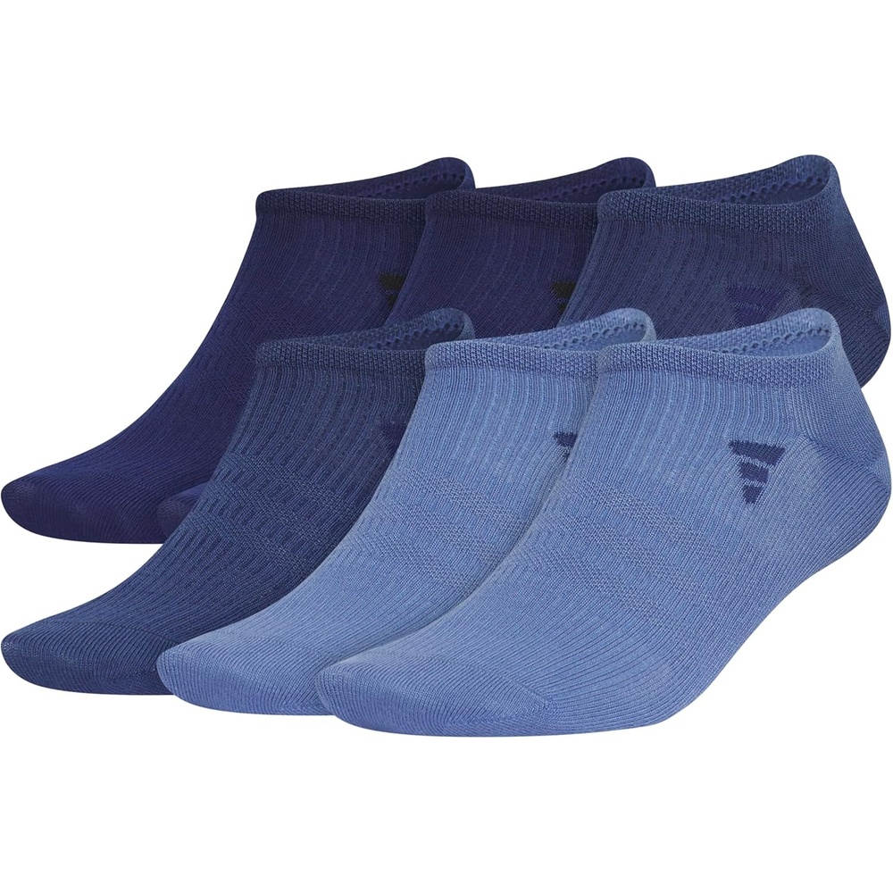 image:imageadidas Mens Superlite No Show Socks 6 Pairs Lightweight amp BreathableDark BlueTech Indigo BlueCrew Blue3