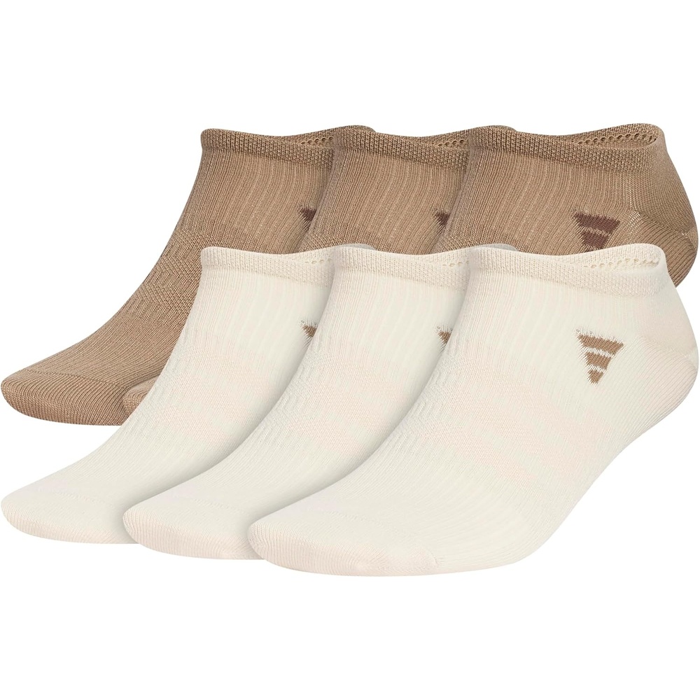 image:imageadidas Mens Superlite No Show Socks 6 Pairs Lightweight amp BreathableKhaki SixCrystal Linen Beige3