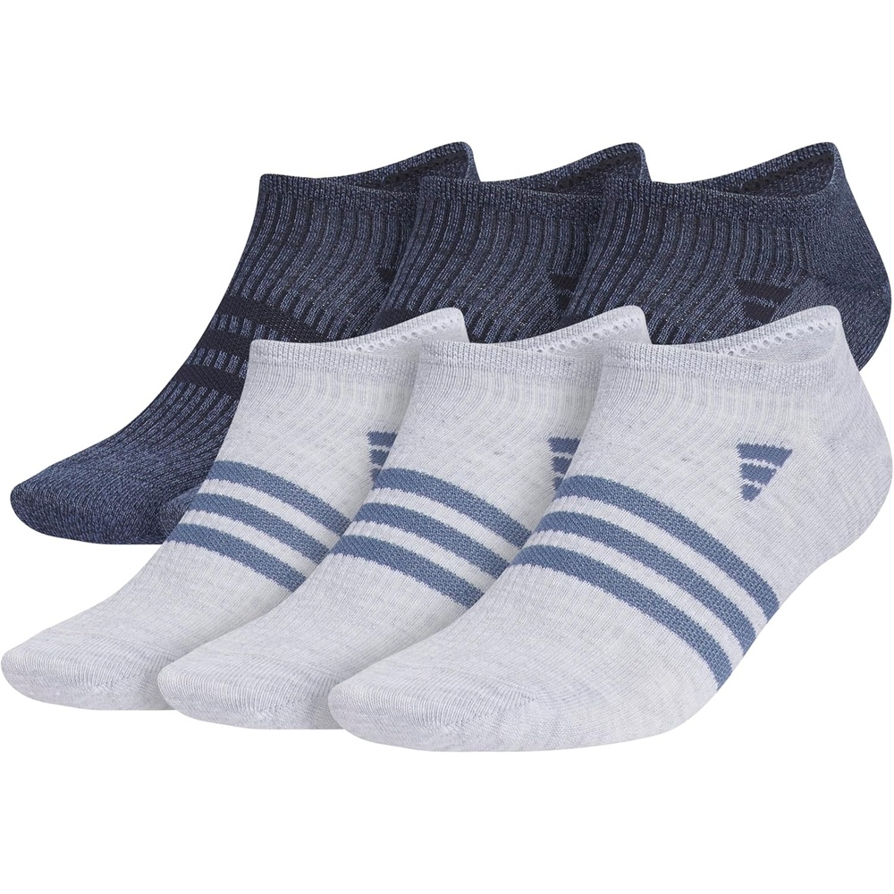 image:imageadidas Mens Superlite No Show Socks 6 Pairs Lightweight amp BreathablePreloved Ink BlueLegend Ink BlueCool Light Heather3
