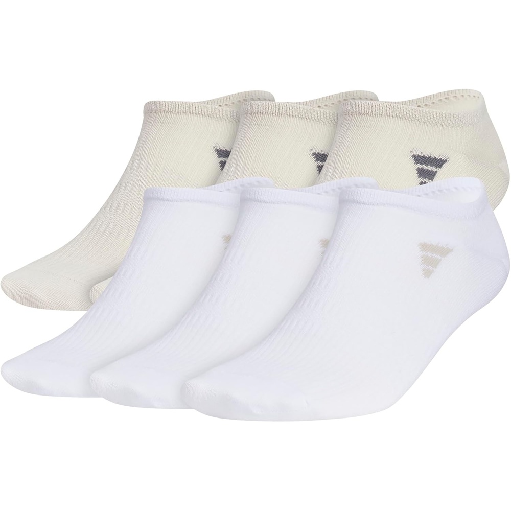 image:imageadidas Mens Superlite No Show Socks 6 Pairs Lightweight amp BreathableWonder Alumina GreyWhite3