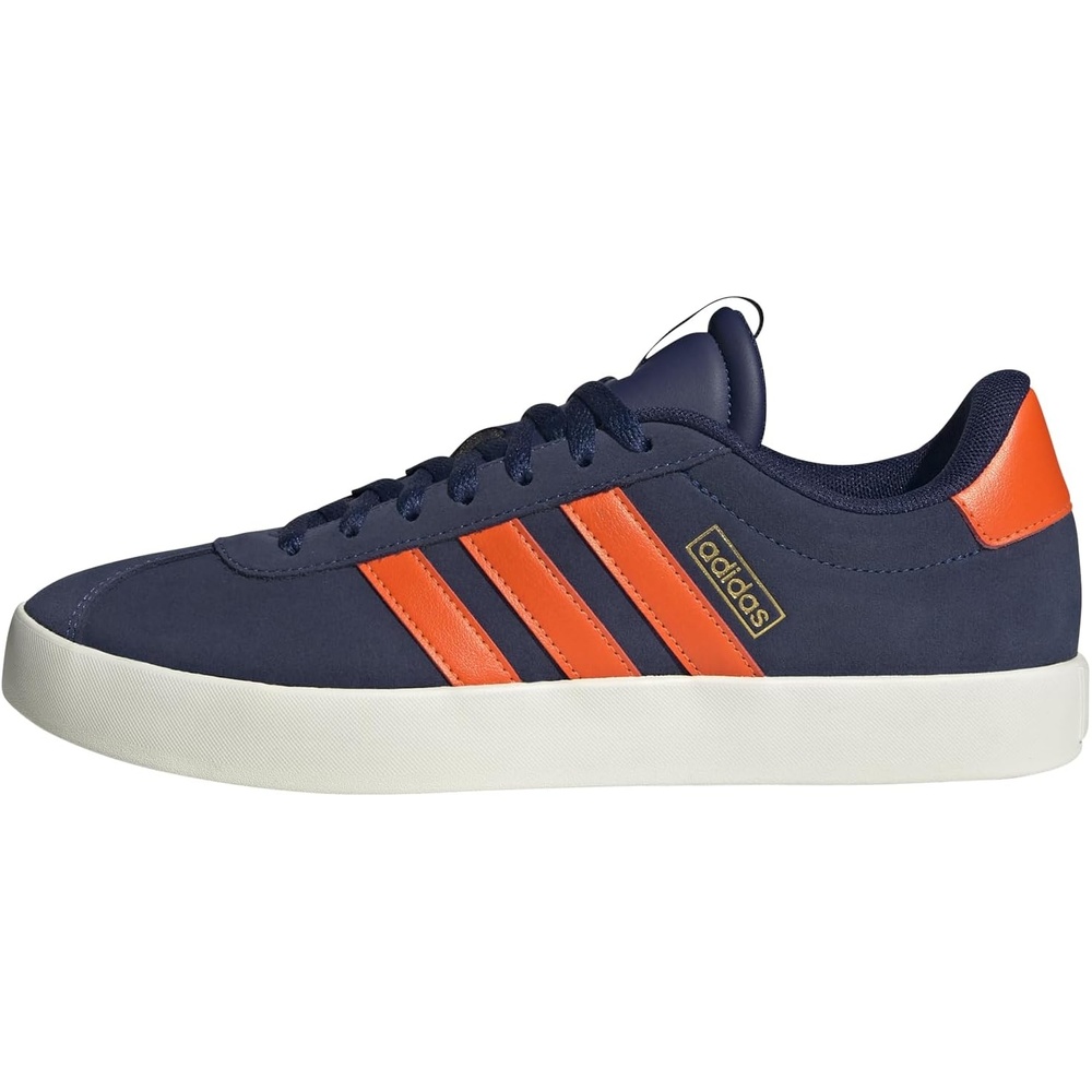 image:imageadidas Mens VL Court 30 SneakersDark BlueImpact OrangeGold Metallic