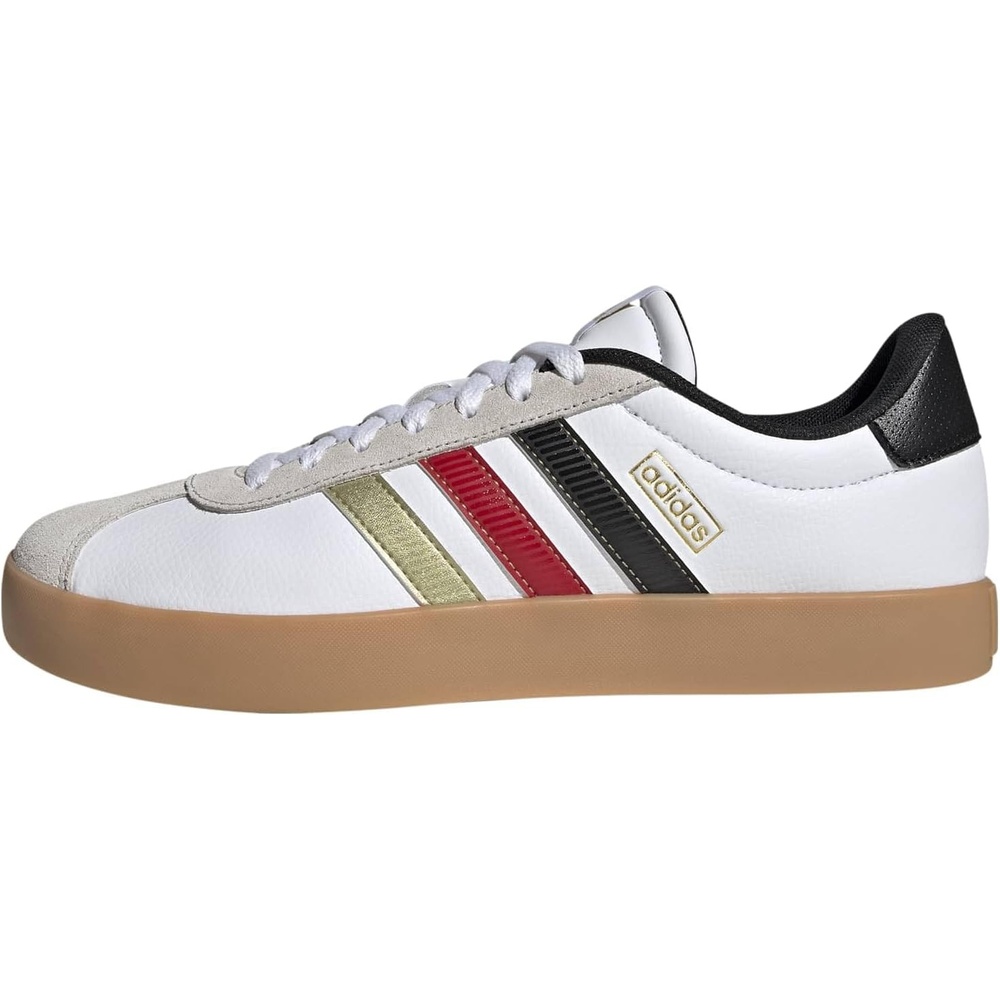 image:imageadidas Mens VL Court 30 SneakersWhiteBlackGold Metallic