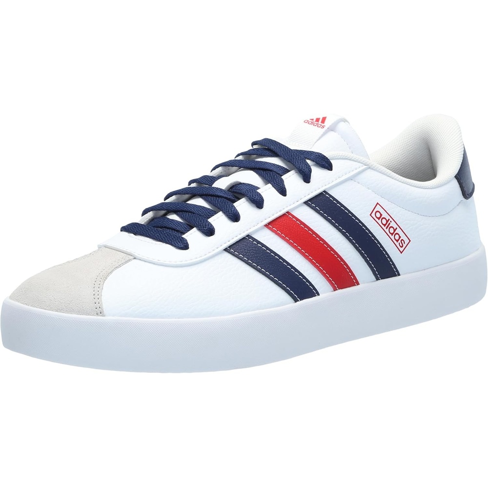 image:imageadidas Mens VL Court 30 SneakersWhiteTeam Navy BlueBetter Scarlet
