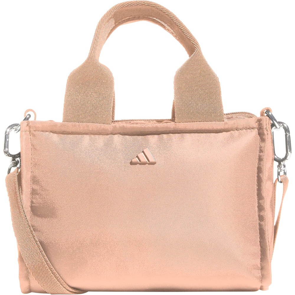 image:imageadidas Micro Mini Tote Handbag  Premium Crossbody BagBlush PinkSilver Metallic
