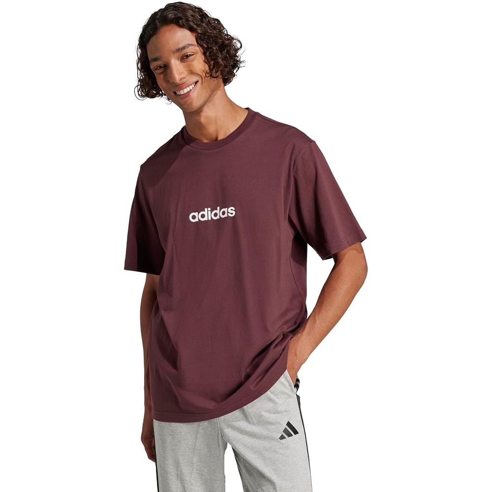 image:imageadidas Originals Mens Essentials Linear Single Jersey TShirtAurora RubyWhite