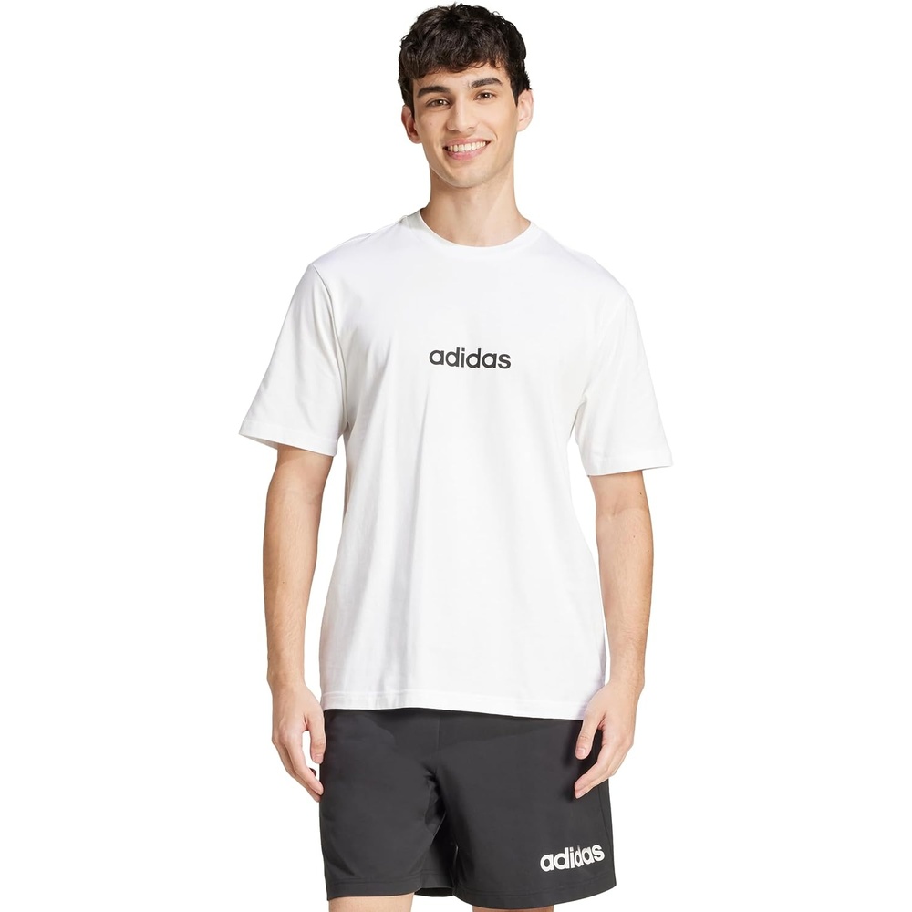 image:imageadidas Originals Mens Essentials Linear Single Jersey TShirtWhiteBlack