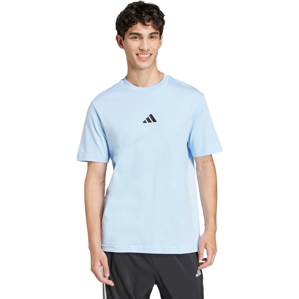 image:imageadidas Originals Mens Essentials Small Logo Single Jersey TShirtBlueBlack