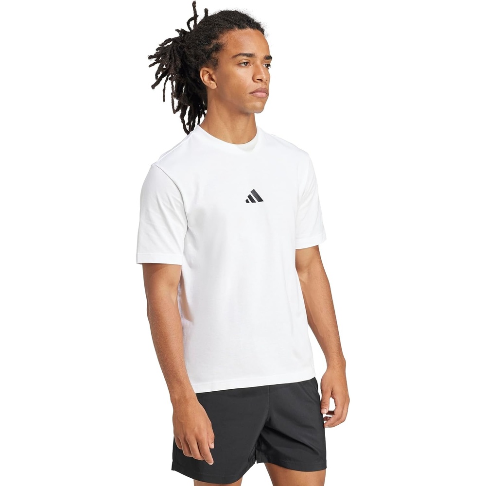 image:imageadidas Originals Mens Essentials Small Logo Single Jersey TShirtWhiteBlack
