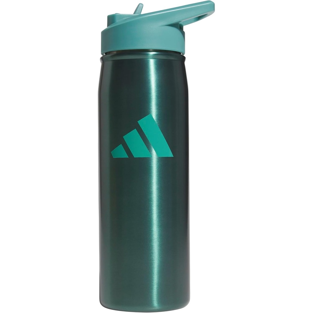 image:imageadidas Stainless Steel Metal Water Bottle 20 oz 600 mL Straw LidPreloved Teal GreenPowder Teal Green