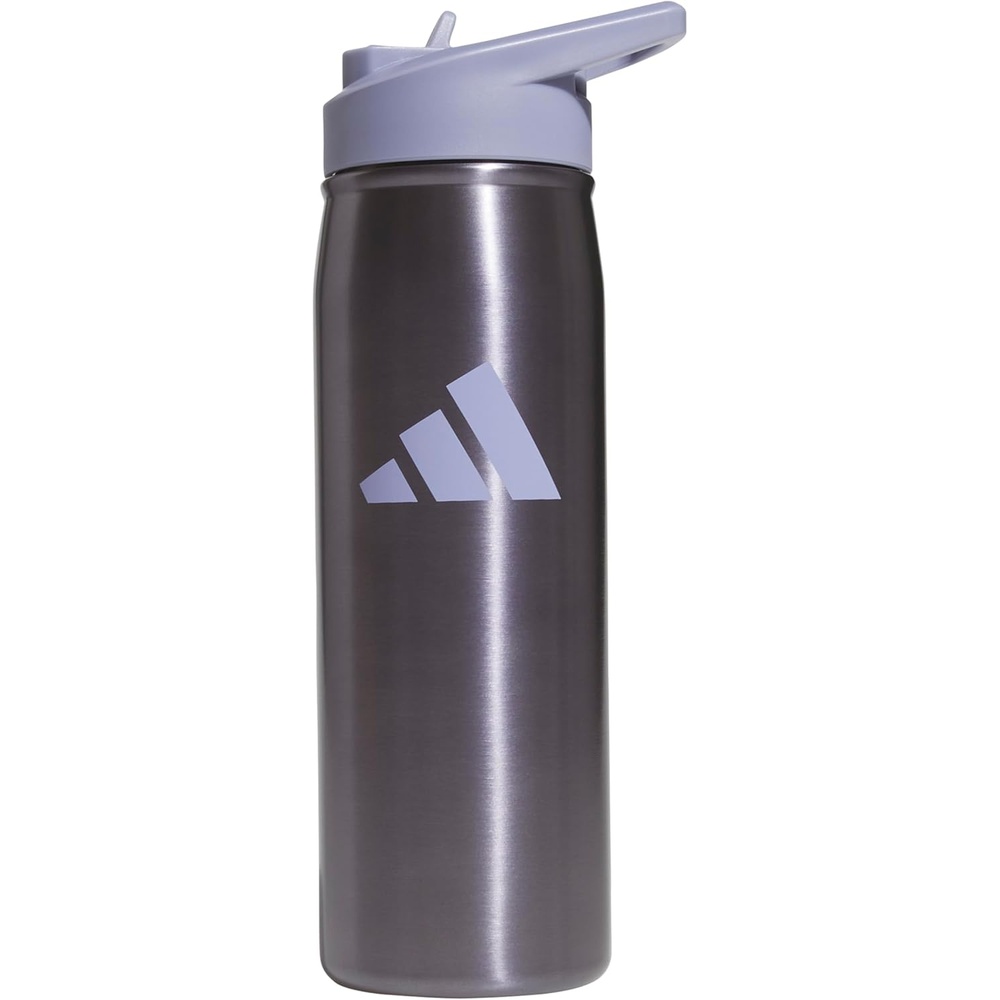 image:imageadidas Stainless Steel Metal Water Bottle 20 oz 600 mL Straw LidPreloved VioletSilver Violet Purple
