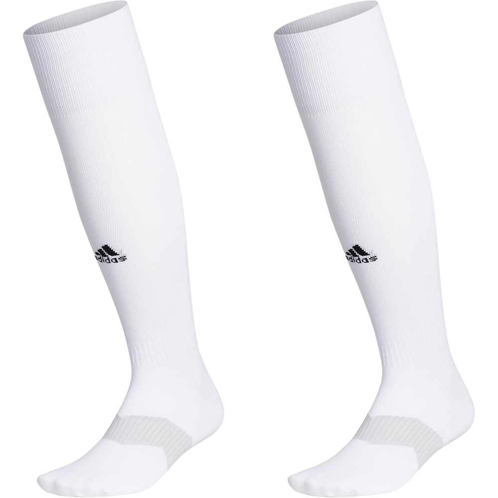 image:imageadidas Unisex Metro Soccer Socks or Calf Sleeves 1 Pair OvertheCalfWhiteClear GreyBlackSock