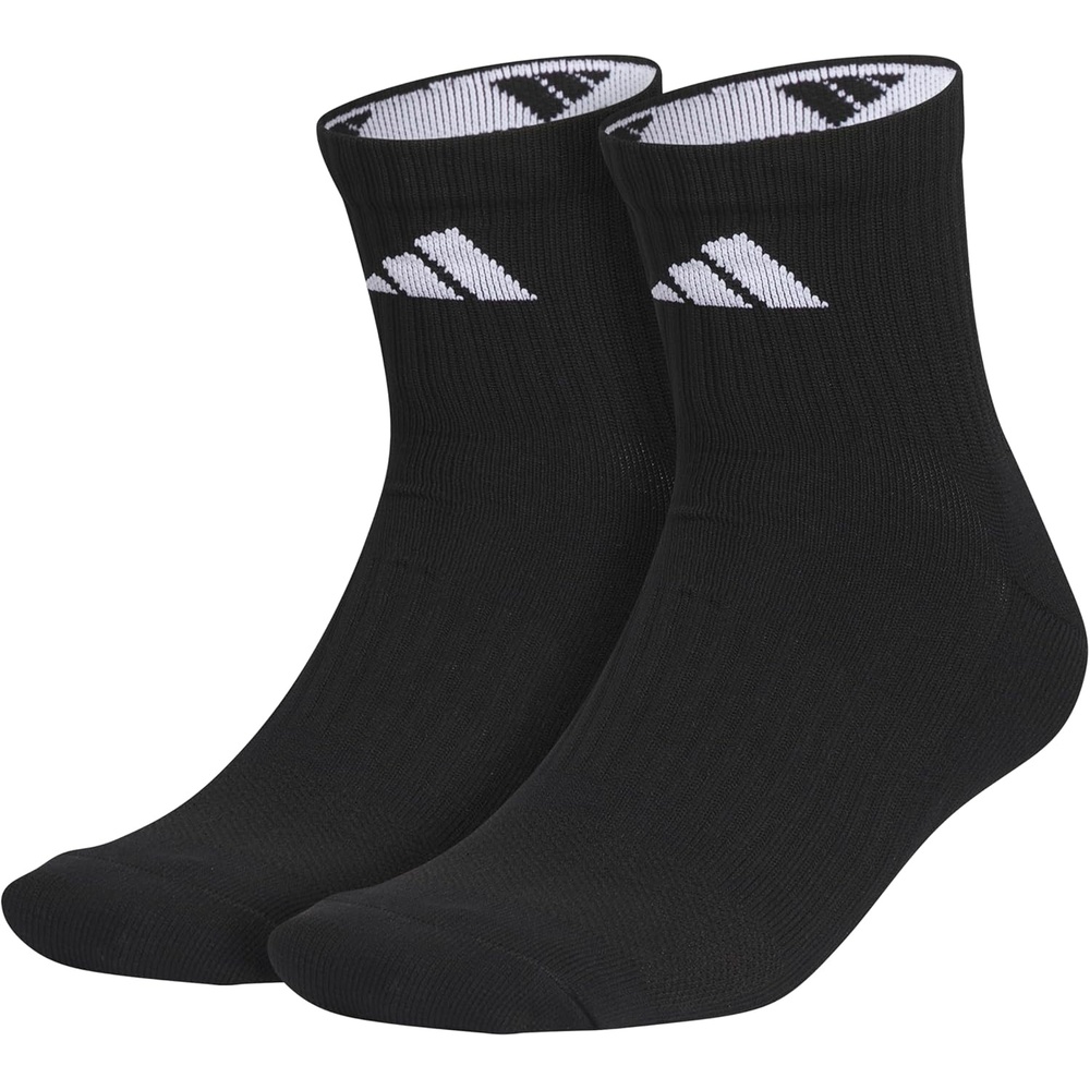 image:imageadidas Unisex Pure Training High Quarter Socks 2 Pairs Gym amp WorkoutBlackWhiteOnix Grey