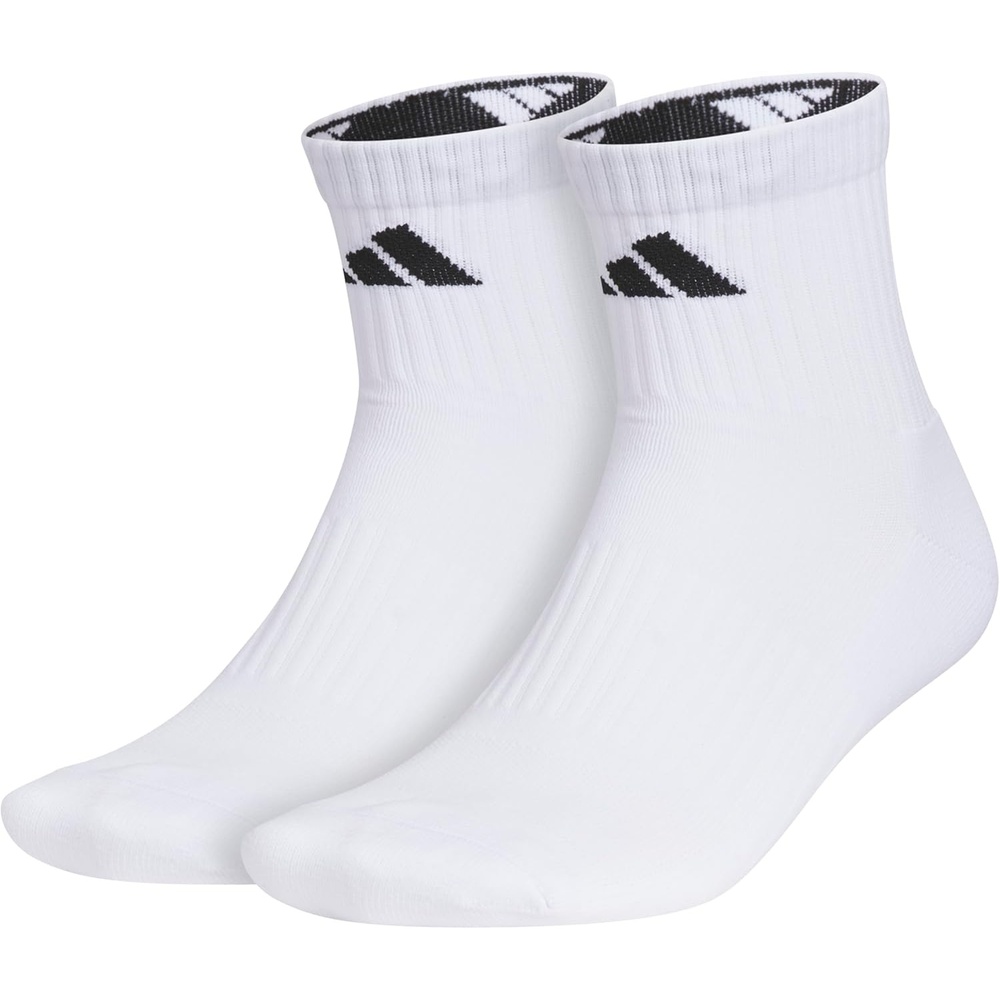 image:imageadidas Unisex Pure Training High Quarter Socks 2 Pairs Gym amp WorkoutWhiteBlack