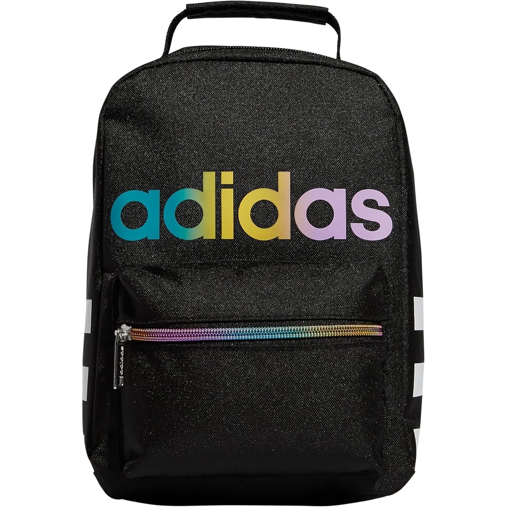 image:imageadidas Unisex Santiago Lunch Bag Cooler for Women and Men Insulated Food Container Box with Mesh PocketBlack Rainbow10