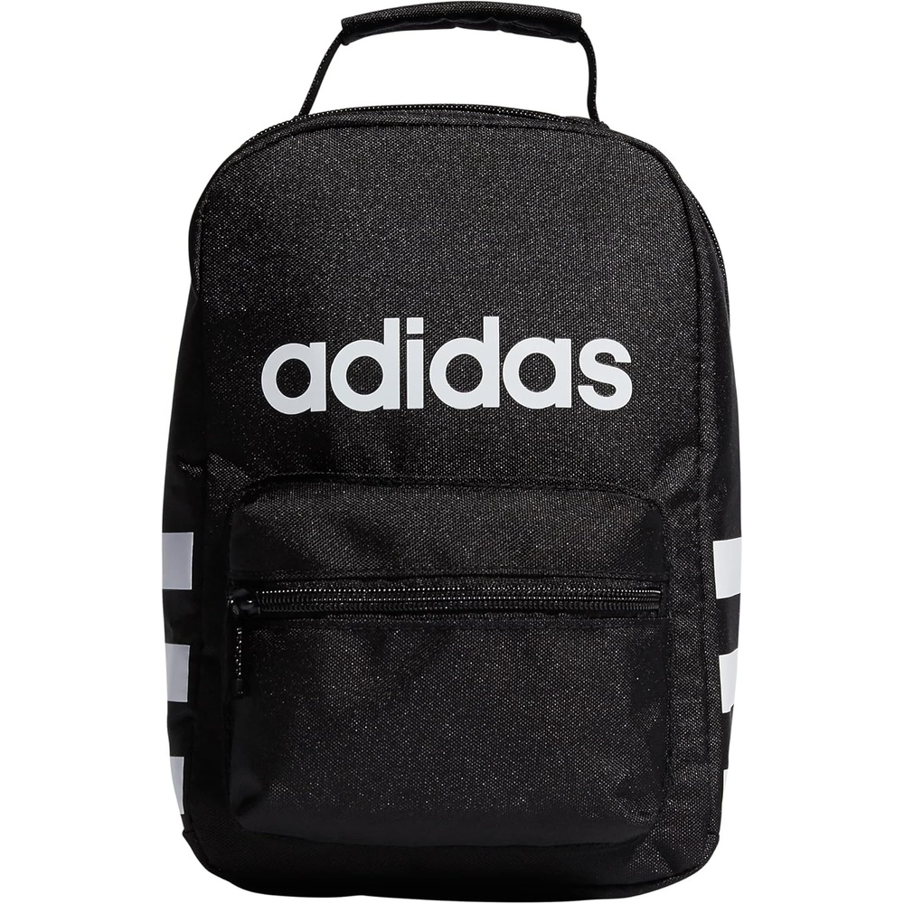 image:imageadidas Unisex Santiago Lunch Bag Cooler for Women and Men Insulated Food Container Box with Mesh PocketBlackWhite10