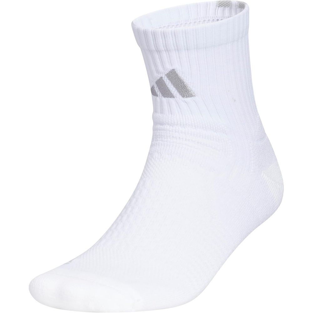 image:imageadidas Unisex Select Basketball Socks 1 PairWhiteClear Onix Grey2Quarter