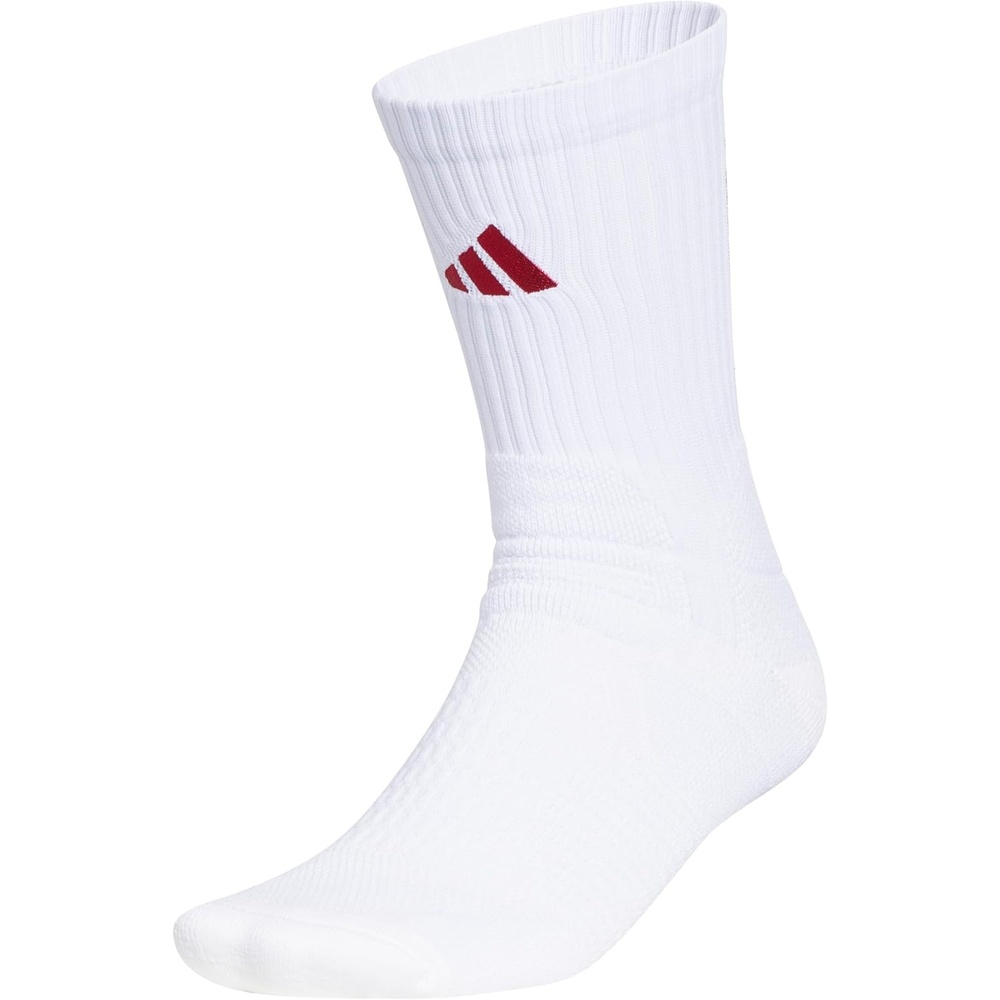image:imageadidas Unisex Select Basketball Socks 1 PairWhiteTeam Power Red 22Quarter