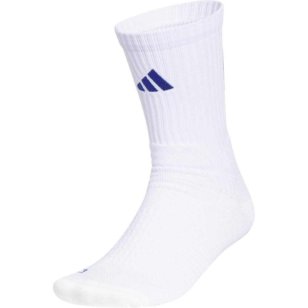 image:imageadidas Unisex Select Basketball Socks 1 PairWhiteTeam Royal Blue2Quarter