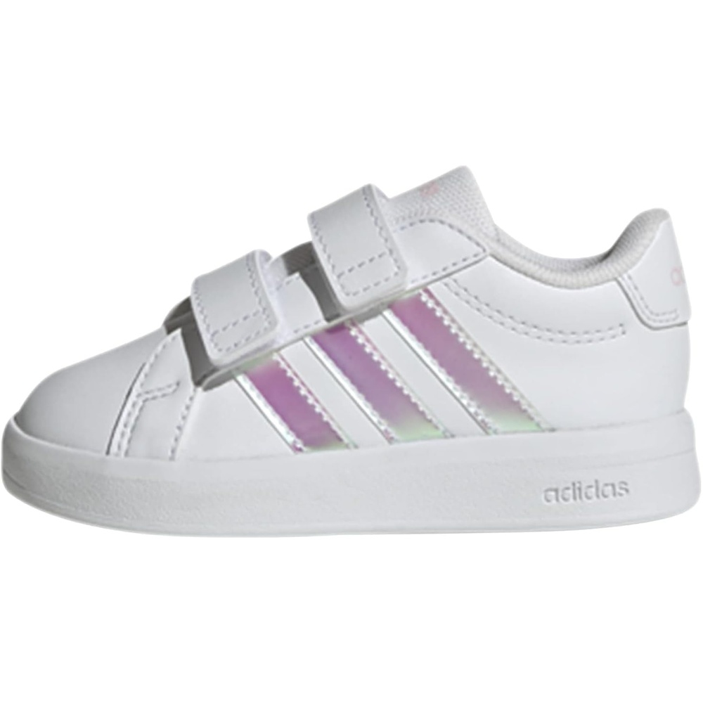 image:imageadidas UnisexBaby Grand Court 30 Hook amp LoopWhiteIridescentWhite