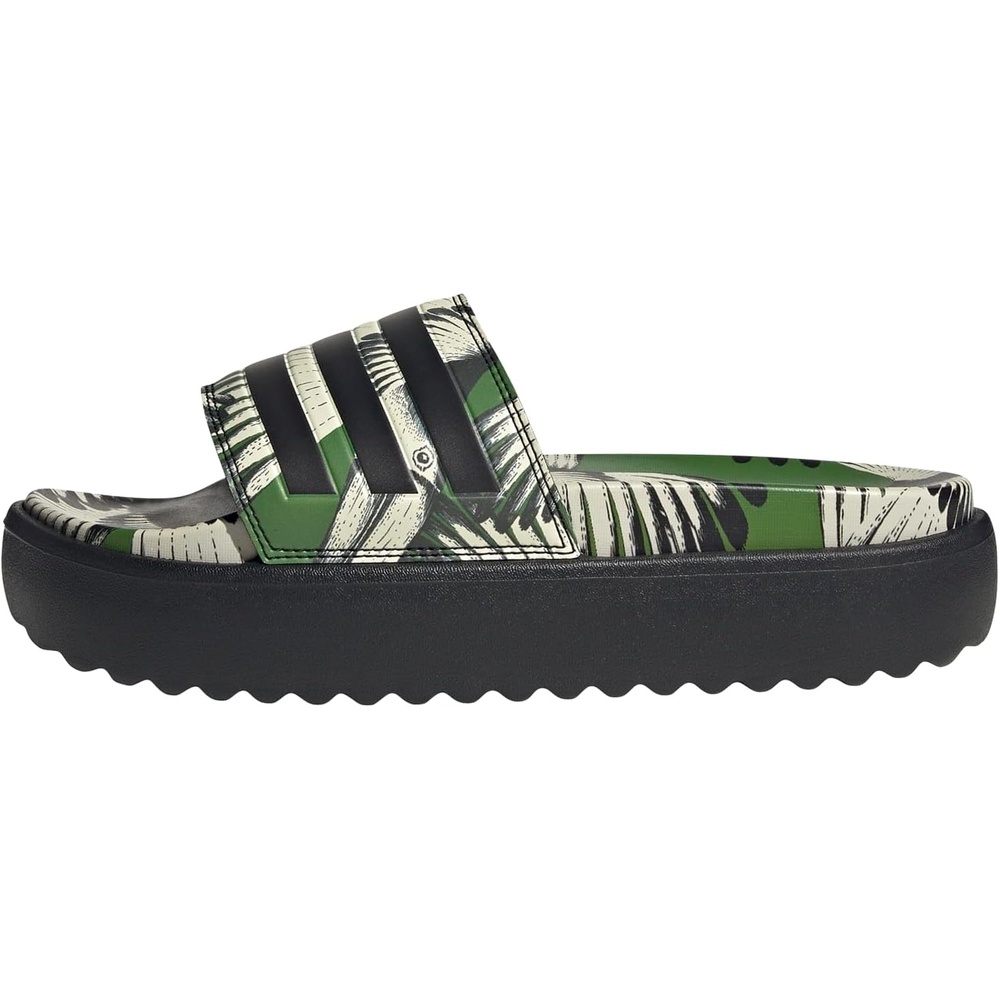 image:imageadidas Womens Adilette Platform Slide SandalsCrew GreenBlackBlack