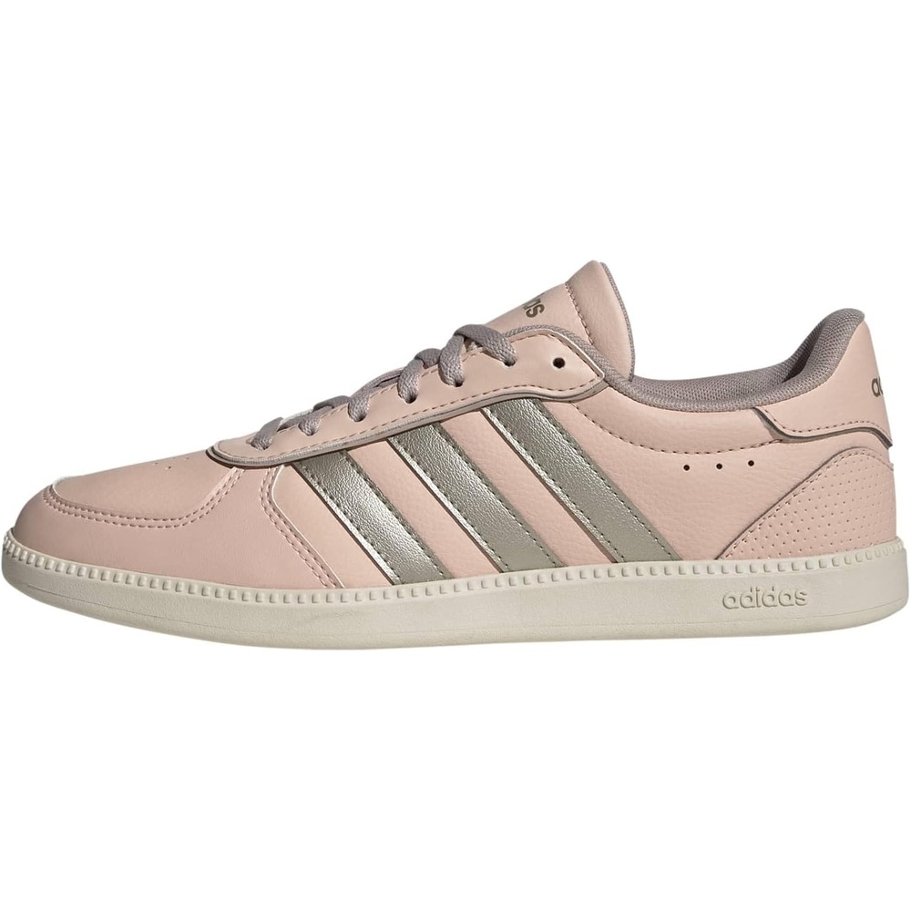 image:imageadidas Womens Breaknet Sleek SneakersBlush PinkCyber MetallicWonder White