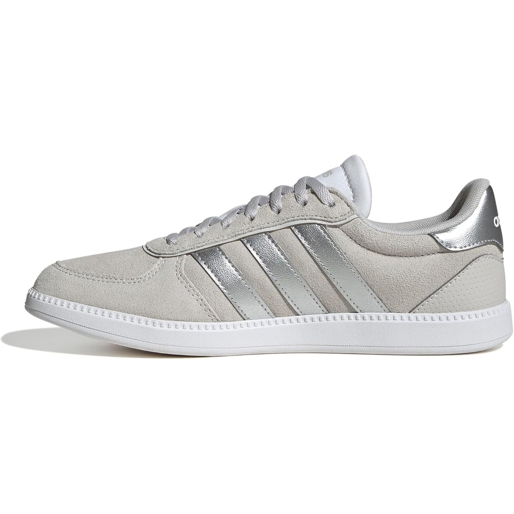 image:imageadidas Womens Breaknet Sleek SneakersGreySilver MetallicWhite