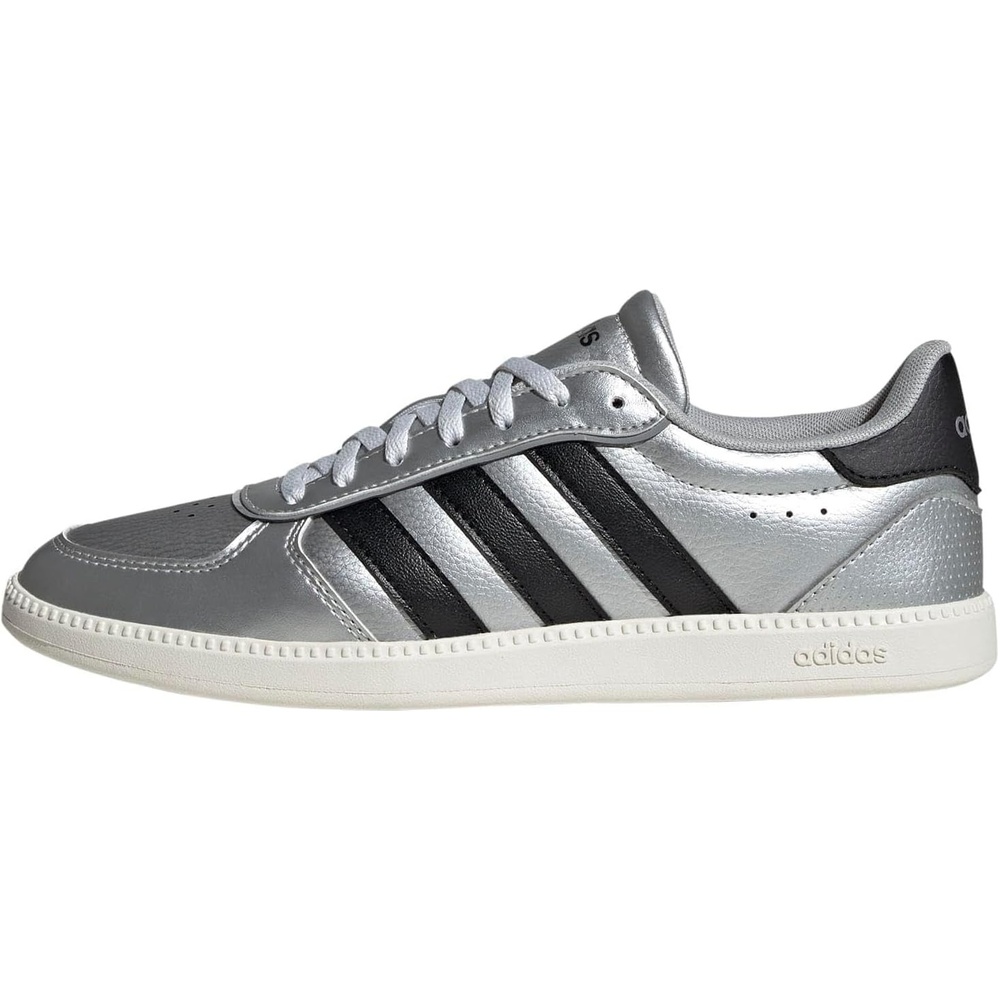 image:imageadidas Womens Breaknet Sleek SneakersMatte SilverCore BlackOff White