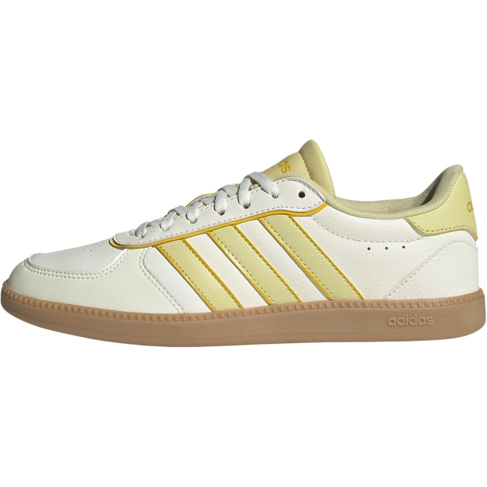 image:imageadidas Womens Breaknet Sleek SneakersOff WhitePowder YellowUtility Yellow