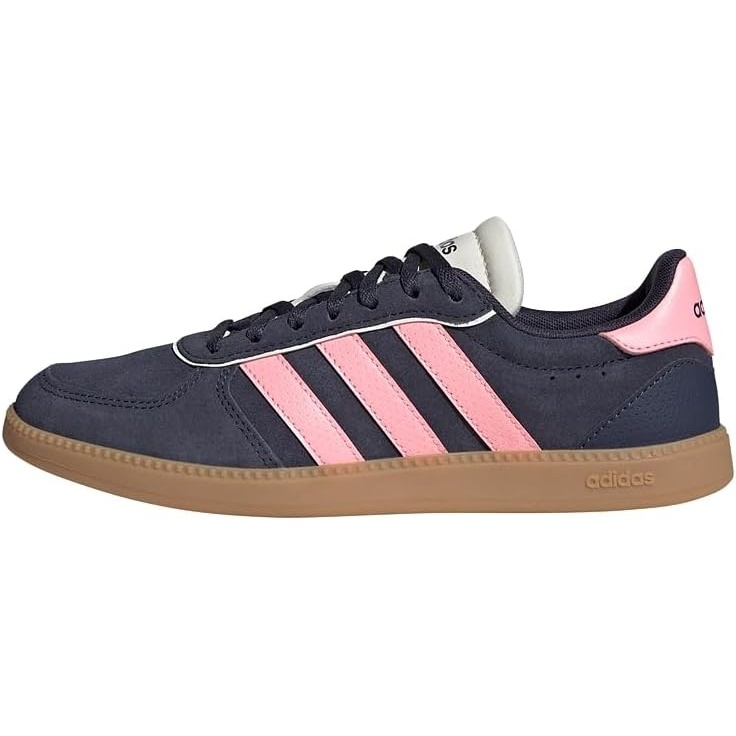 image:imageadidas Womens Breaknet Sleek SneakersShadow Navy Pink Spark Off White