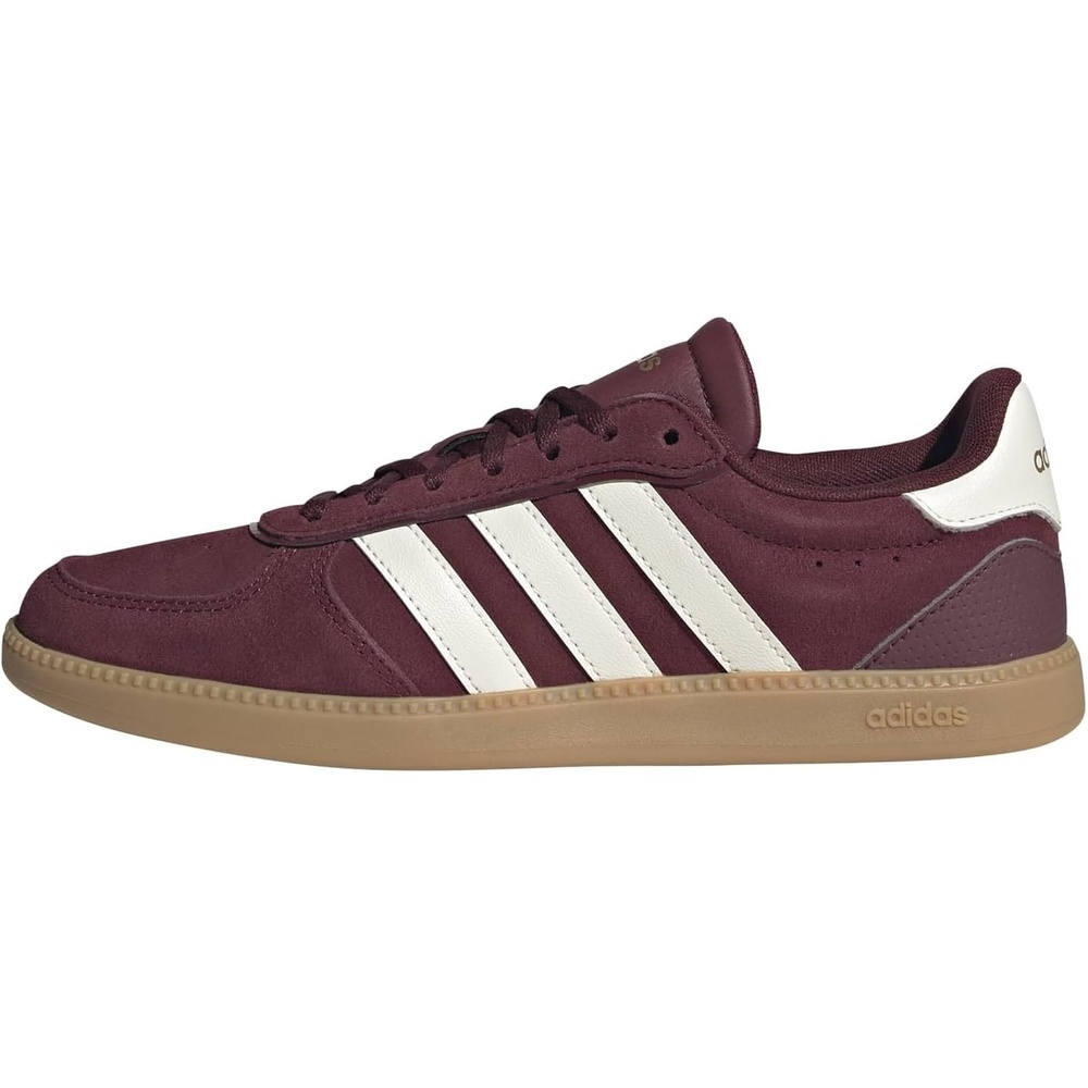 image:imageadidas Womens Breaknet Sleek SneakersShadow RedOff WhiteGold Metallic