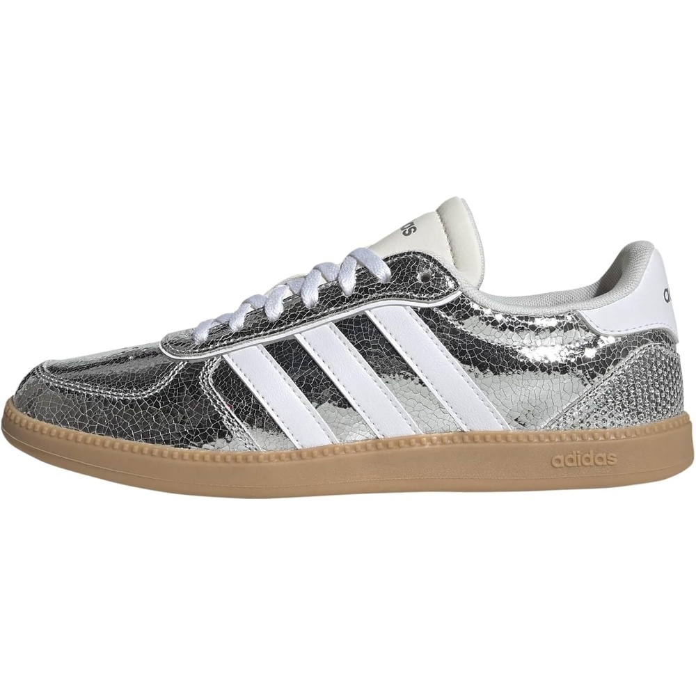 image:imageadidas Womens Breaknet Sleek SneakersSilver MetallicWhiteGum