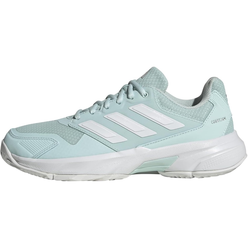 image:imageadidas Womens Courtjam Control 3 Tennis Sneakers Shoes WhiteHalo MintWhiteSilver Metallic