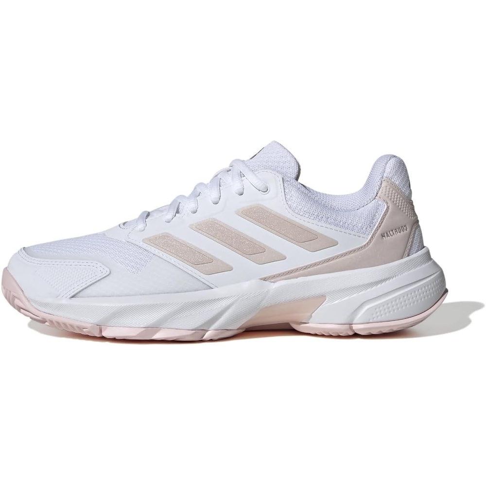 image:imageadidas Womens Courtjam Control 3 Tennis Sneakers Shoes WhiteWhiteSandy Pink MetSandy Pink