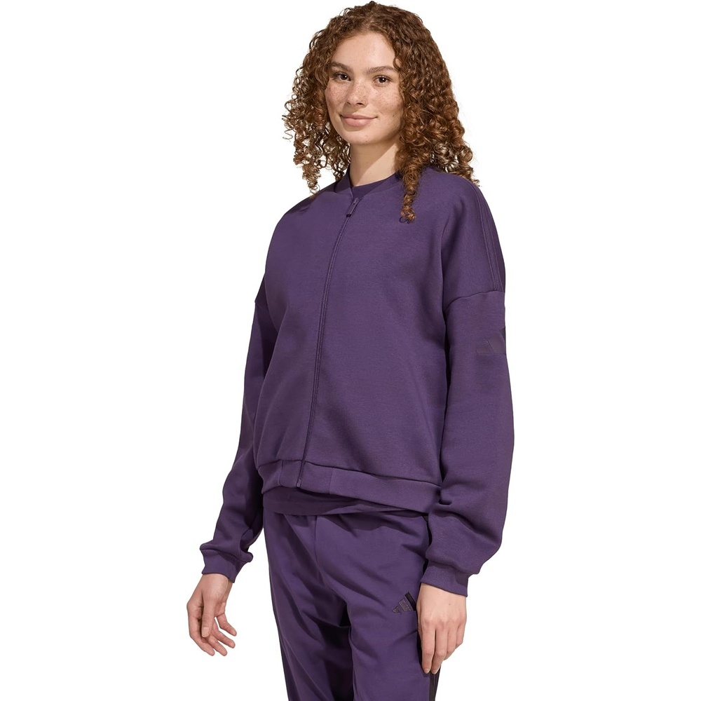 image:imageadidas Womens Essentials Contemporary Logo Bomber JacketAurora Plum