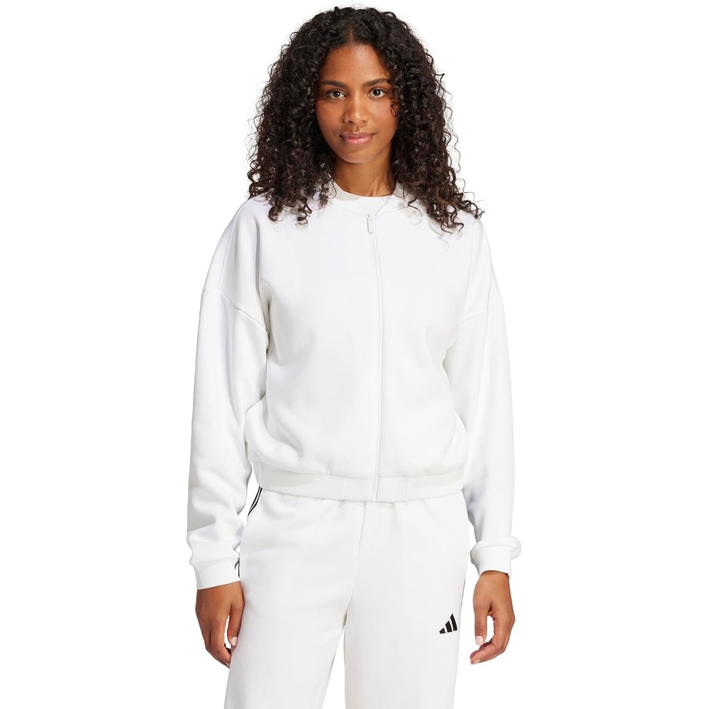image:imageadidas Womens Essentials Contemporary Logo Bomber JacketWhite