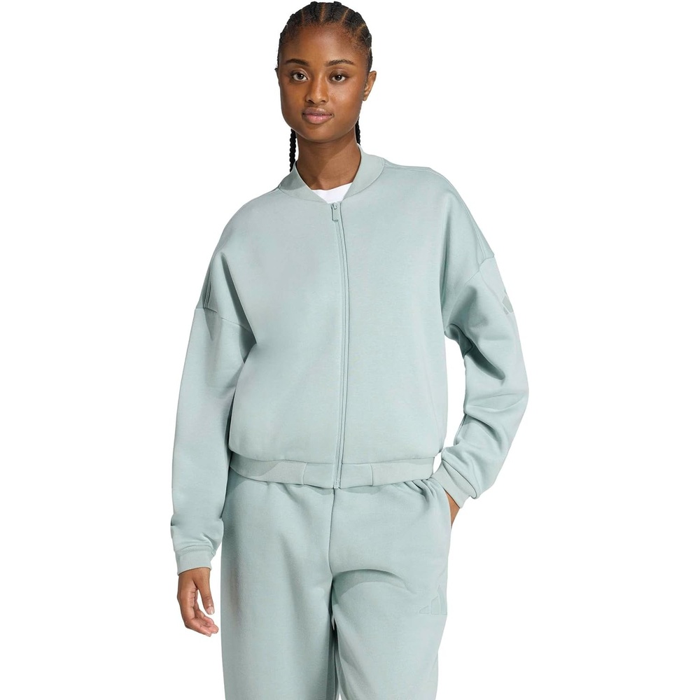 image:imageadidas Womens Essentials Contemporary Logo Bomber JacketWonder Sage