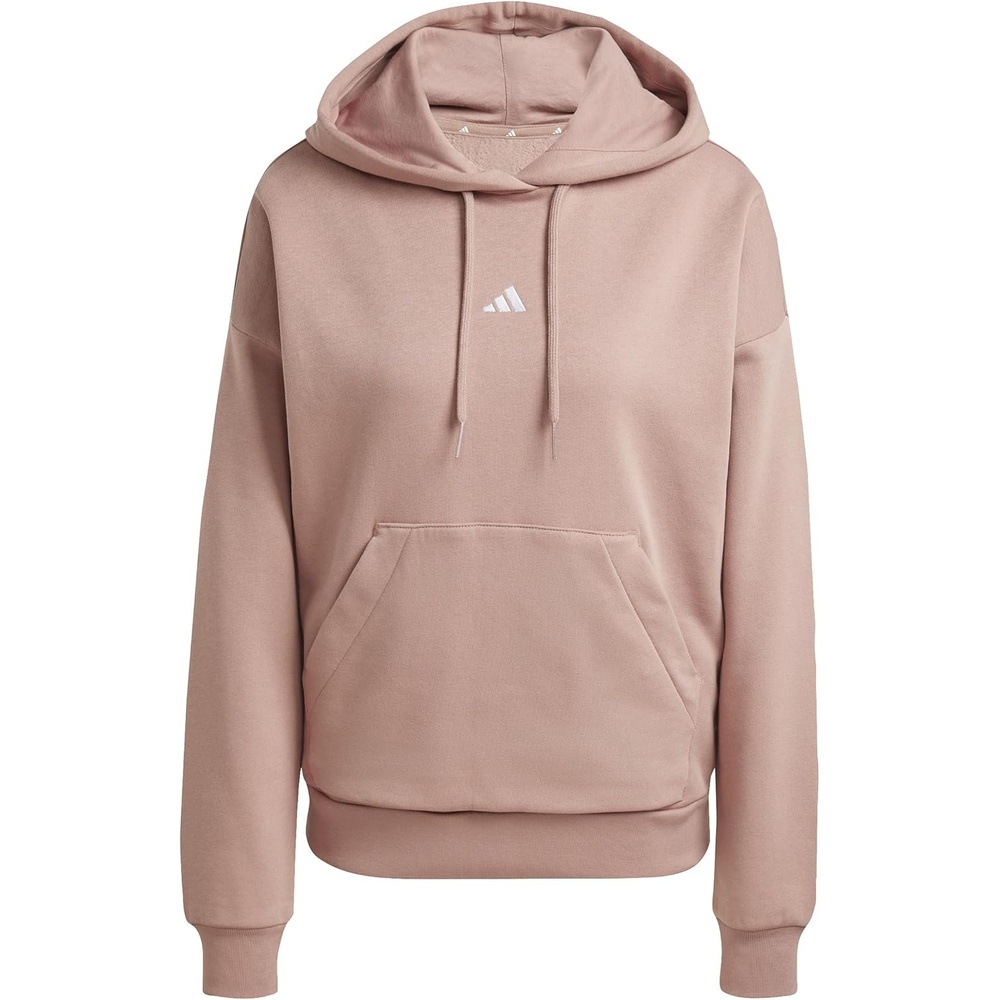 image:imageadidas Womens Essentials Small Logo Feel Cozy HoodieWarm ClayWhite