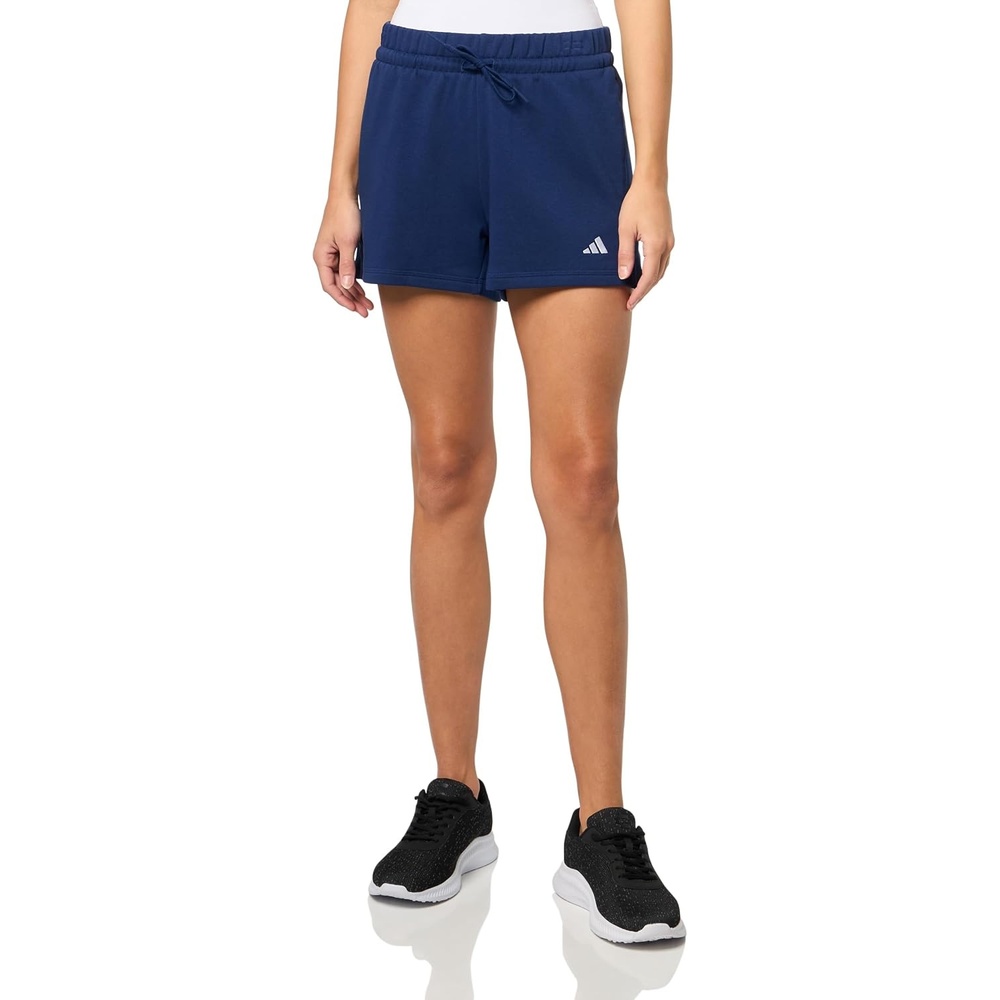 image:imageadidas Womens Essentials Small Logo Feelcozy ShortsDark BlueWhite
