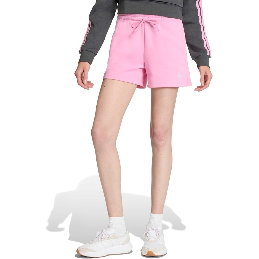 image:imageadidas Womens Essentials Small Logo Feelcozy ShortsSt Tropic BloomWhite