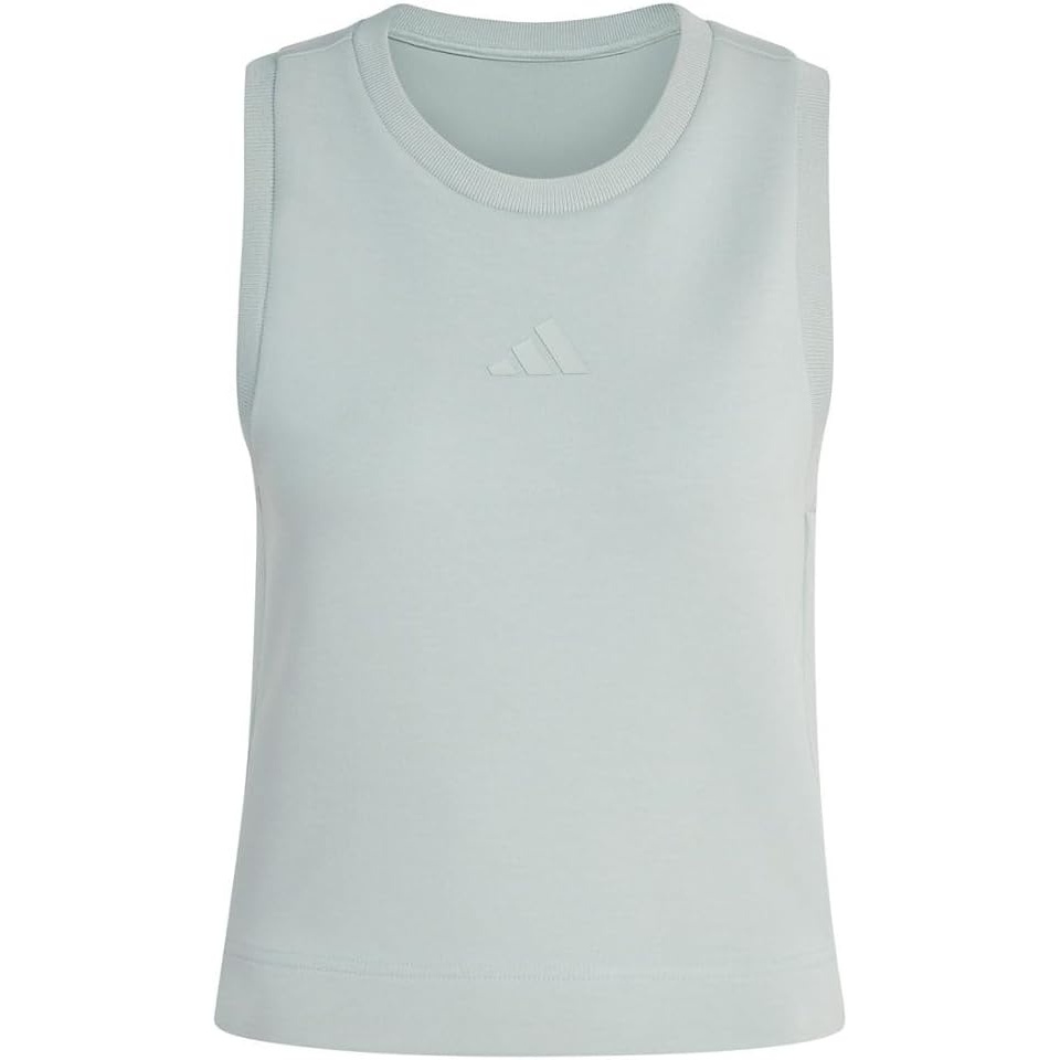 image:imageadidas Womens Soft Lux Crew Neck Tank Casual Off WhiteWonder Sage