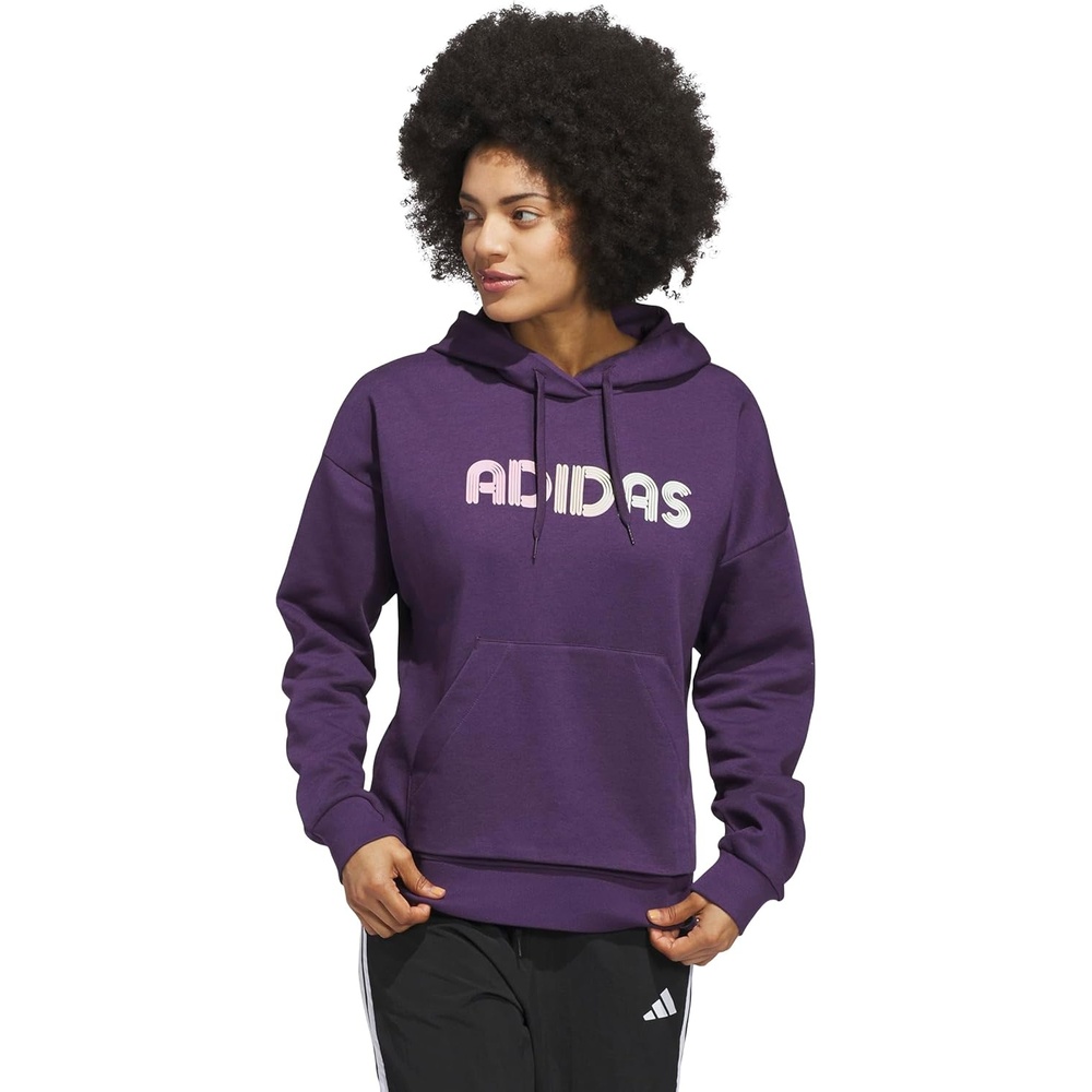 image:imageadidas Womens Wordmark Graphic HoodieAurora Plum