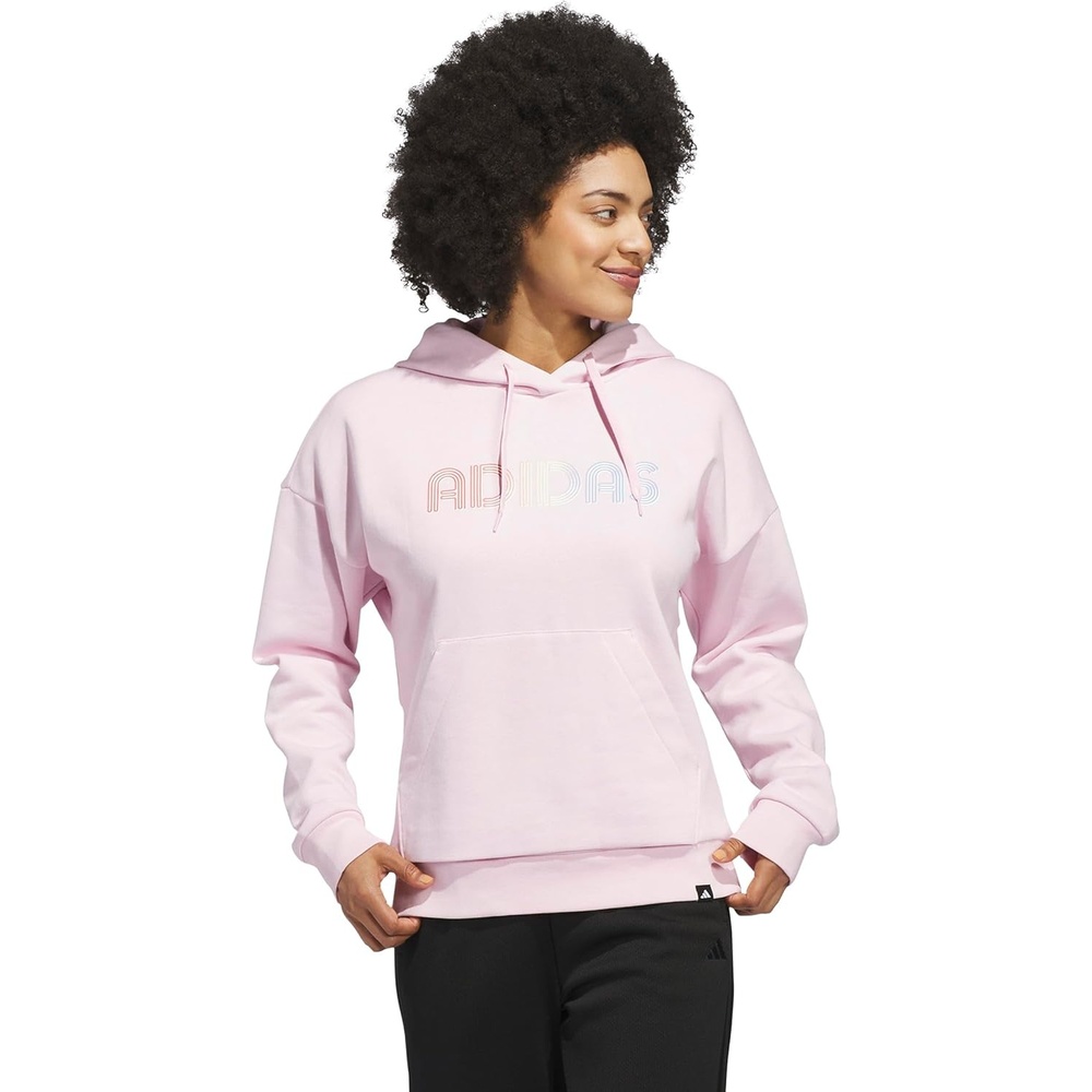 image:imageadidas Womens Wordmark Graphic HoodieClear Pink