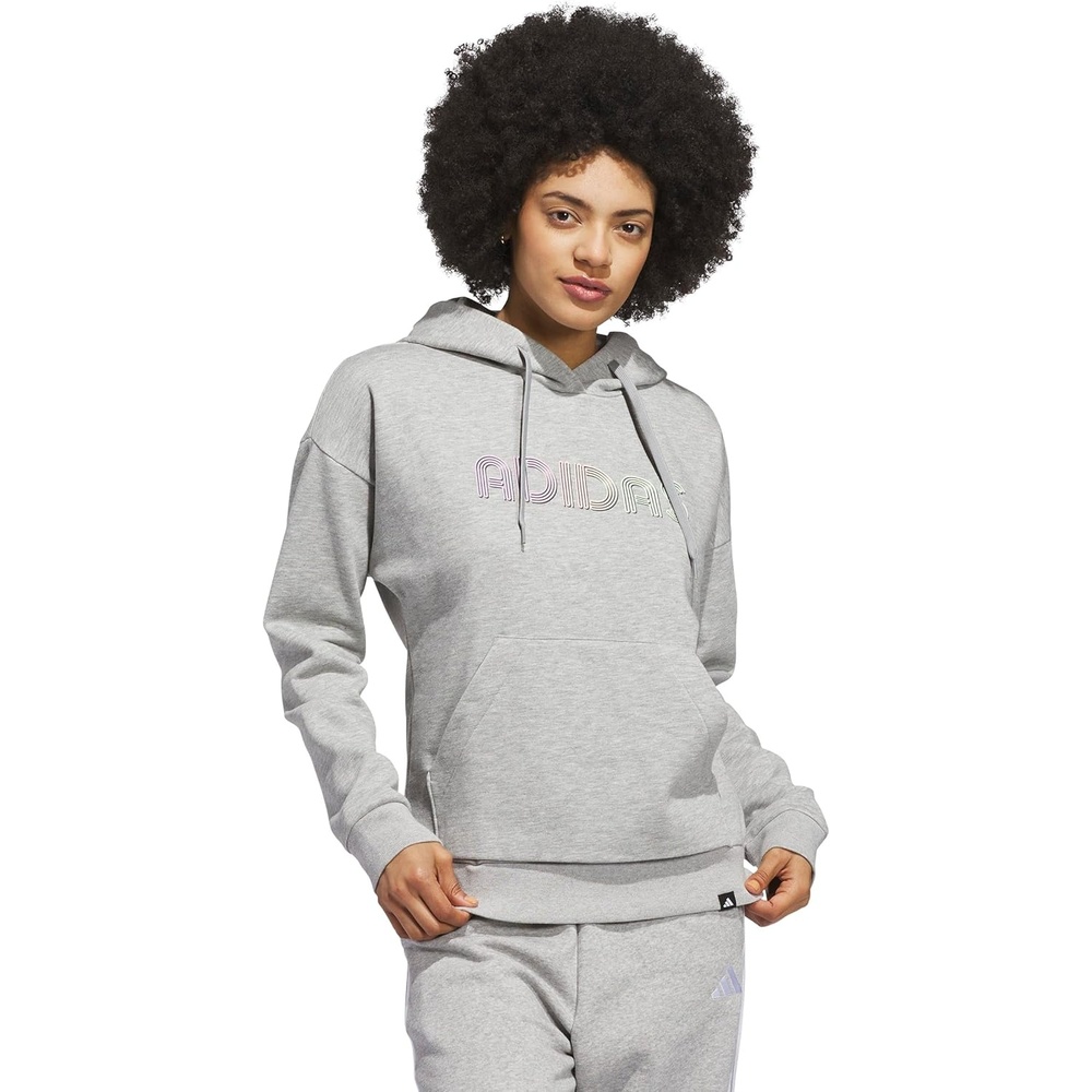 image:imageadidas Womens Wordmark Graphic HoodieMedium Grey Heather