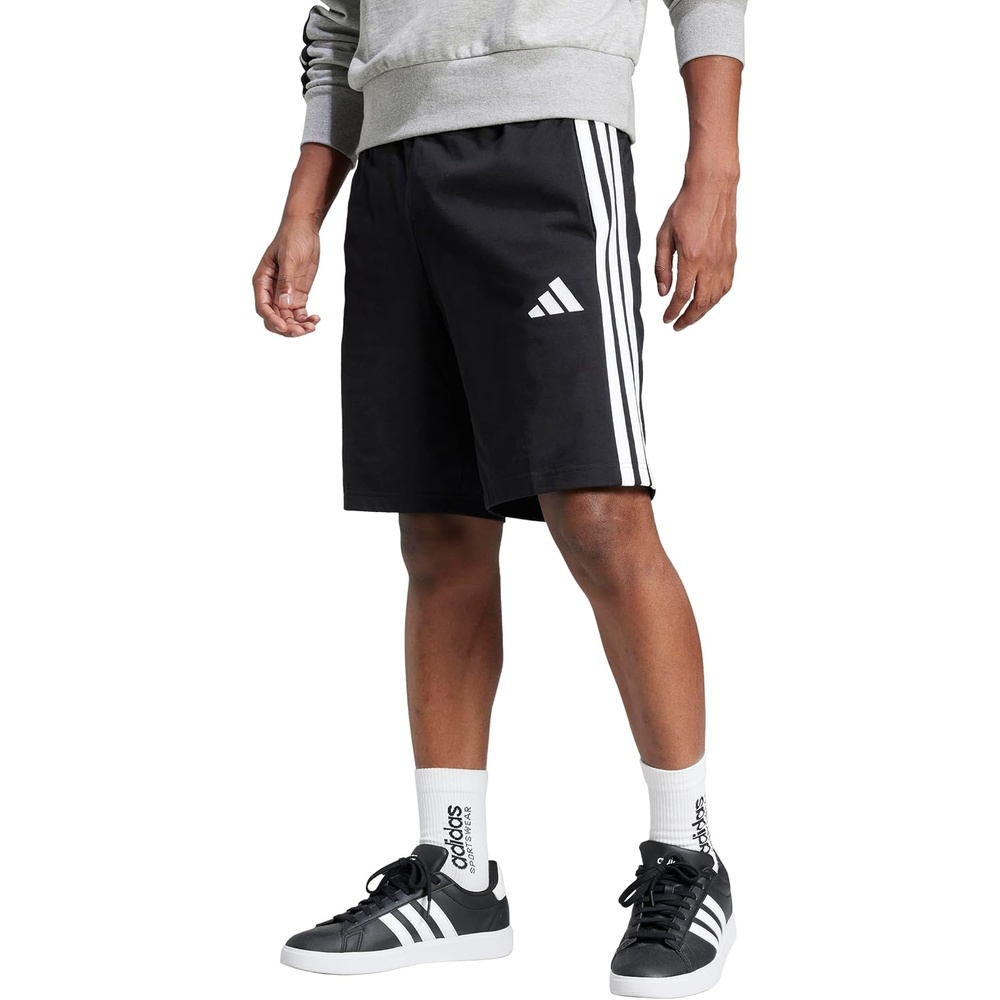image:imageadidas mens Essentials 3stripes Single Jersey 10inch ShortsBlackWhite