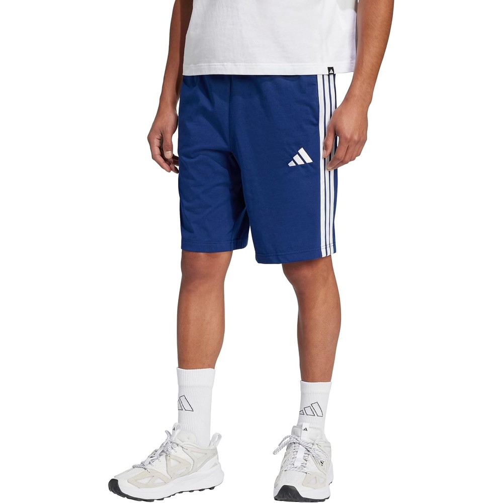 image:imageadidas mens Essentials 3stripes Single Jersey 10inch ShortsDark BlueWhite