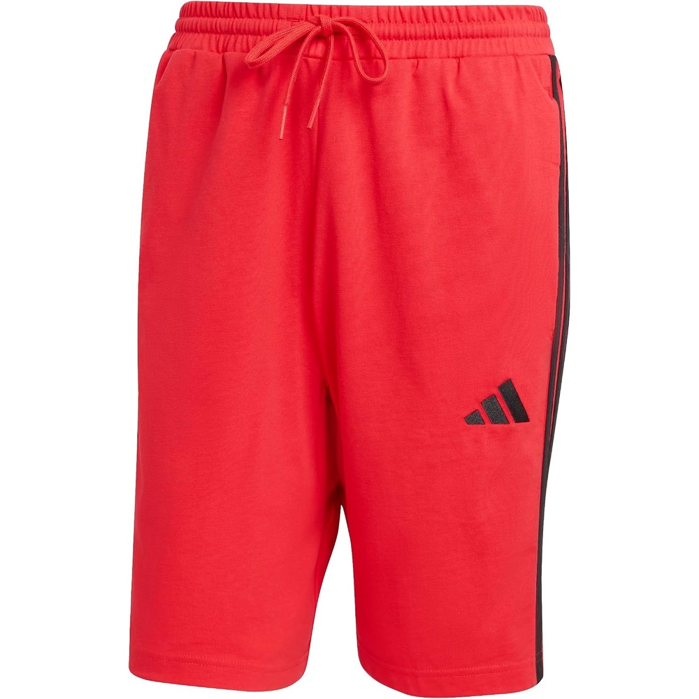 image:imageadidas mens Essentials 3stripes Single Jersey 10inch ShortsPure RubyBlack