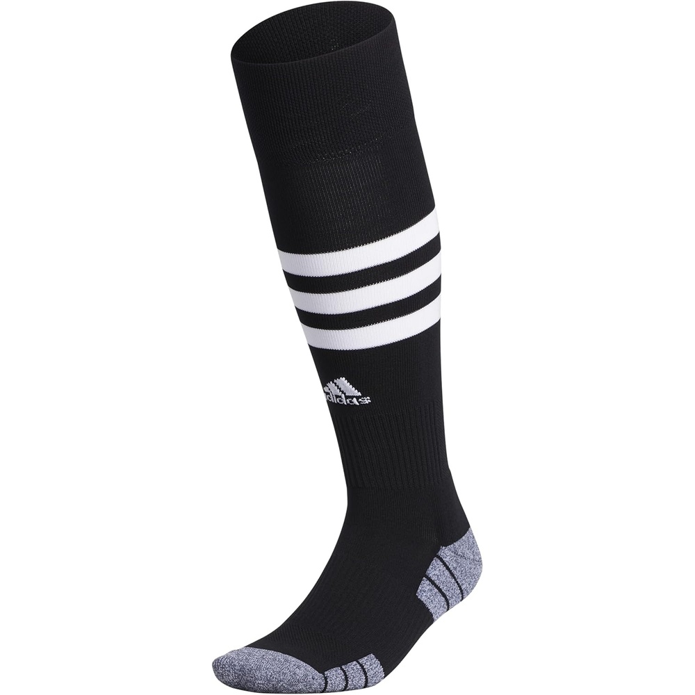 image:imageadidas unisex 3stripe Hoop Soccer Socks 1pair With Arch Compression for a Secure FitBlackWhite