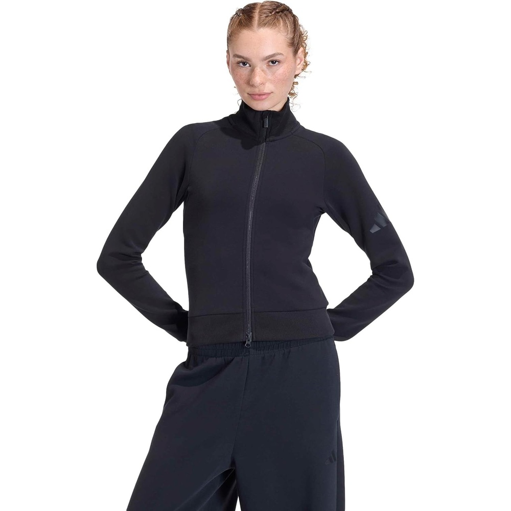 image:imageadidas womens All Szn Soft Lux Slim Track TopBlack